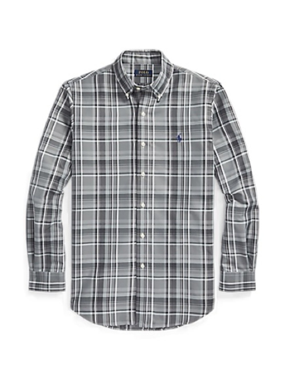 Polo by Ralph Lauren Black and Gray Plaid Button-Down Shirt